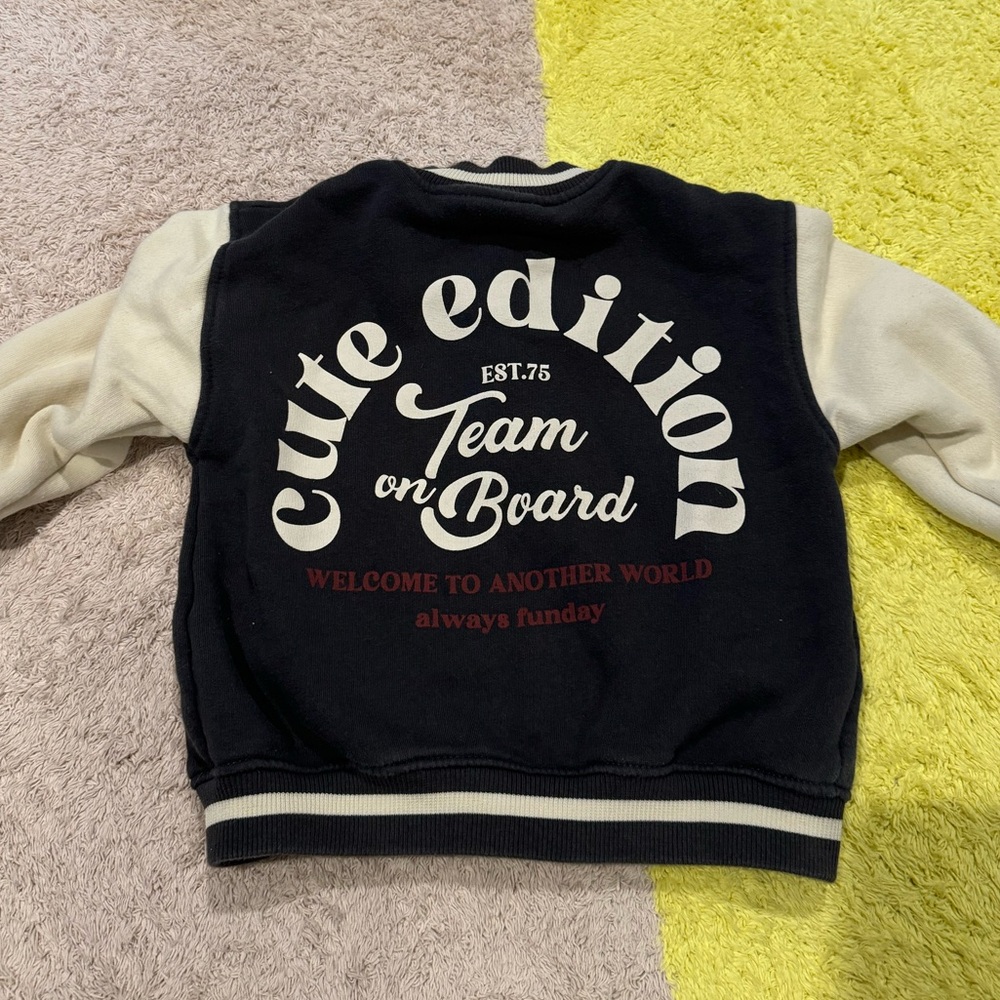 Zara Letterman Jacket sz 3-4t